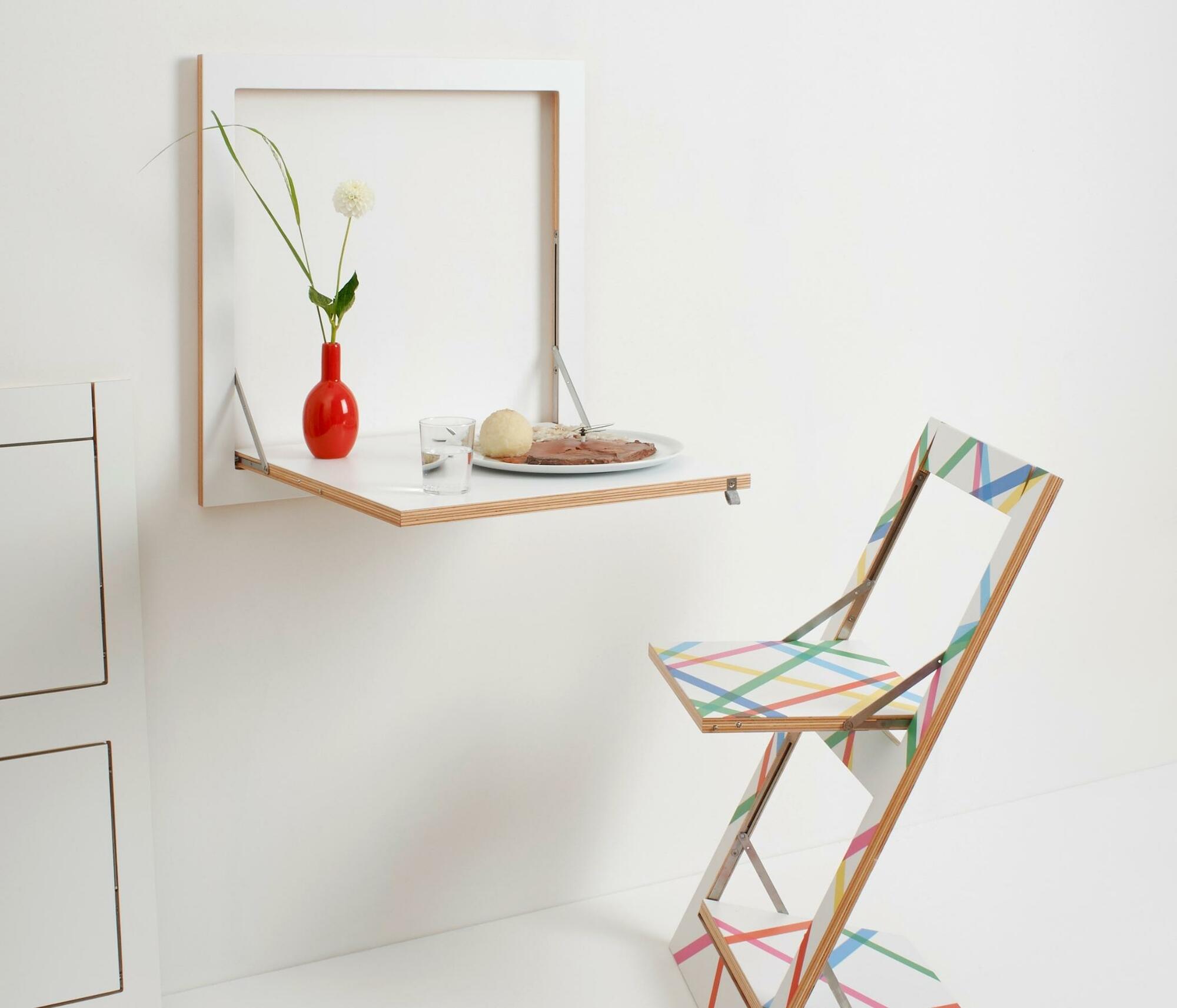 Fläpps Kitchen Table Wood White 60 x 60 cm 7