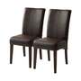 2x Esszimmerstuhl Kunstleder Rattan Braun 0
