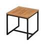 Hocker Akazienholz Stahl Schwarz Braun 1