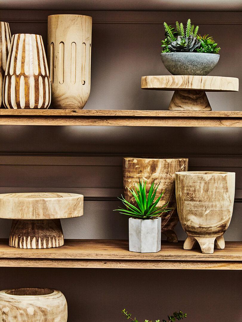 Arlo Round Bowl Natural Engraved 6