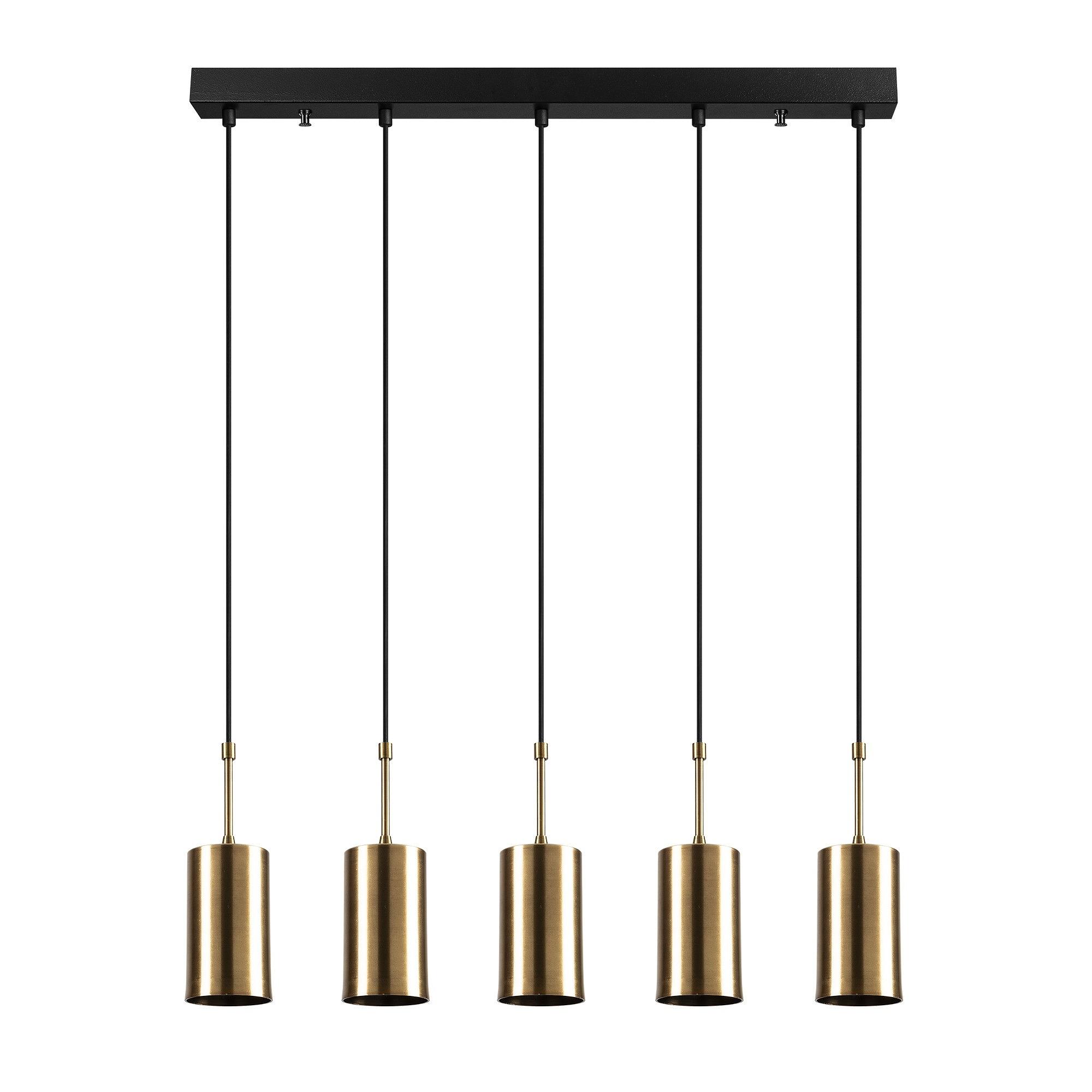 5-Flame Kem 6386 Pendant Lamp Iron Black 0
