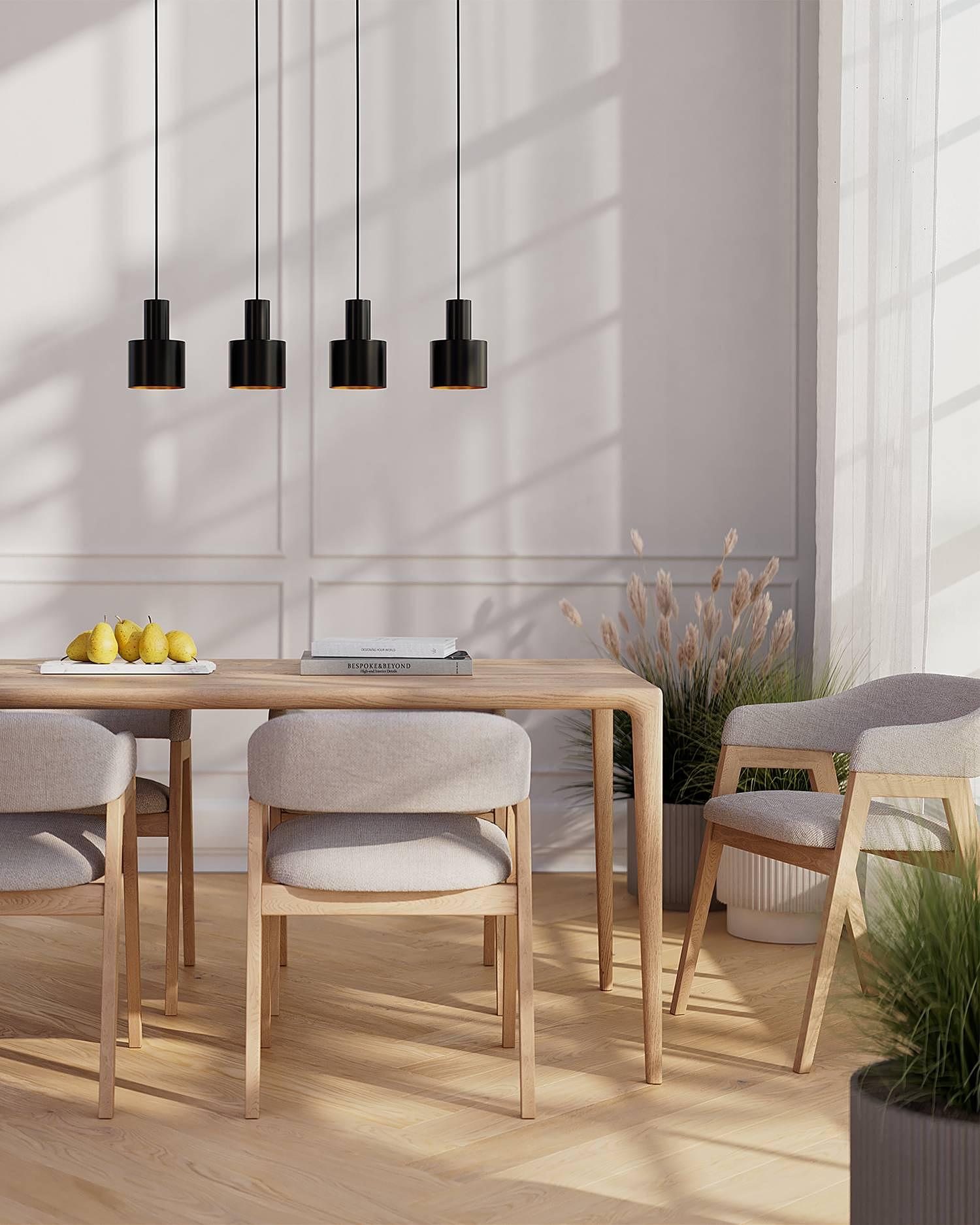 ISAK Pendelleuchte Eisen Schwarz 4-flammig 1