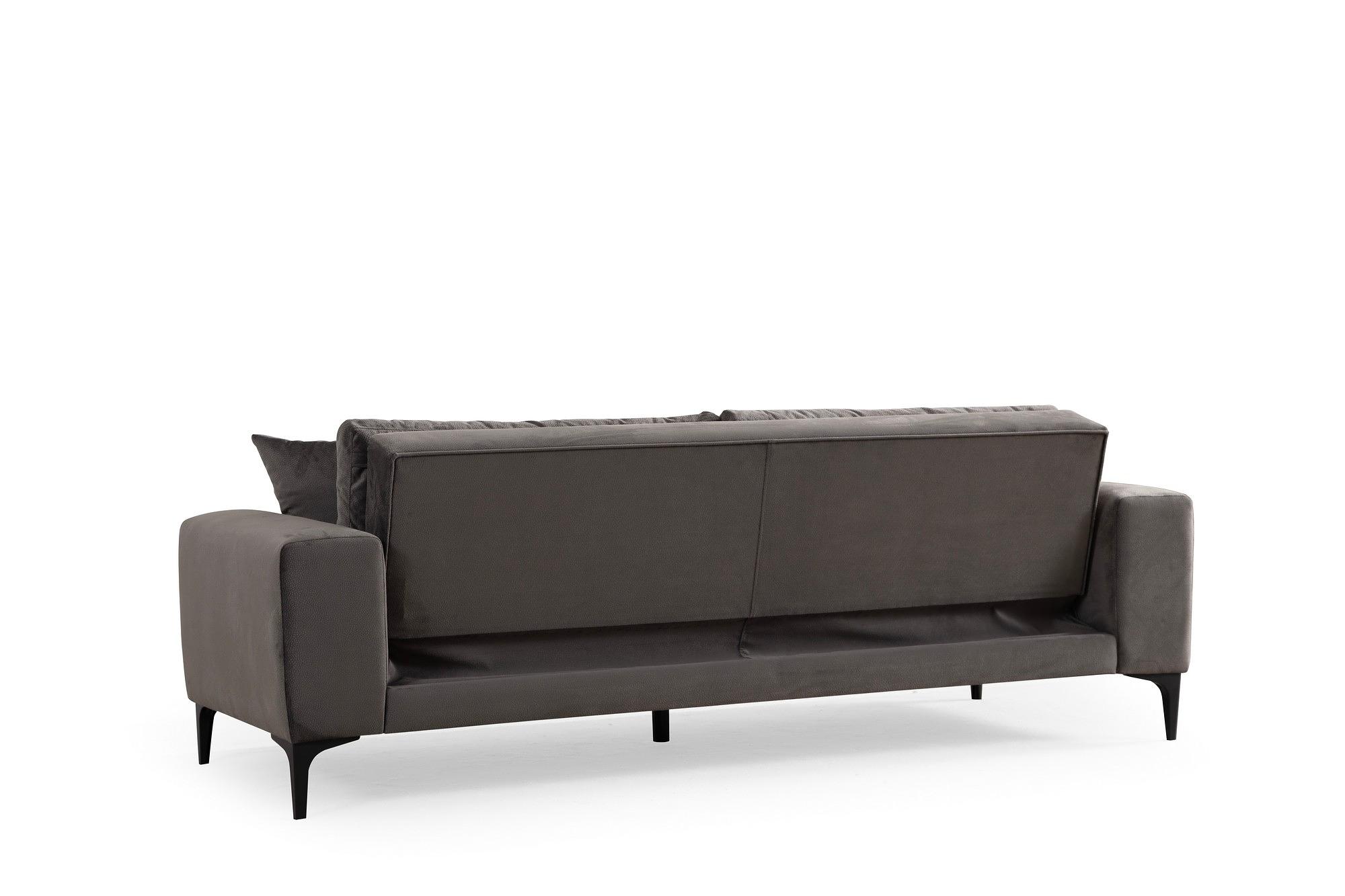 Astana 3-Sitzer Sofa Schwarzgrau 4