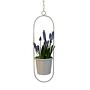 Hanging pot Metal Oval White 1