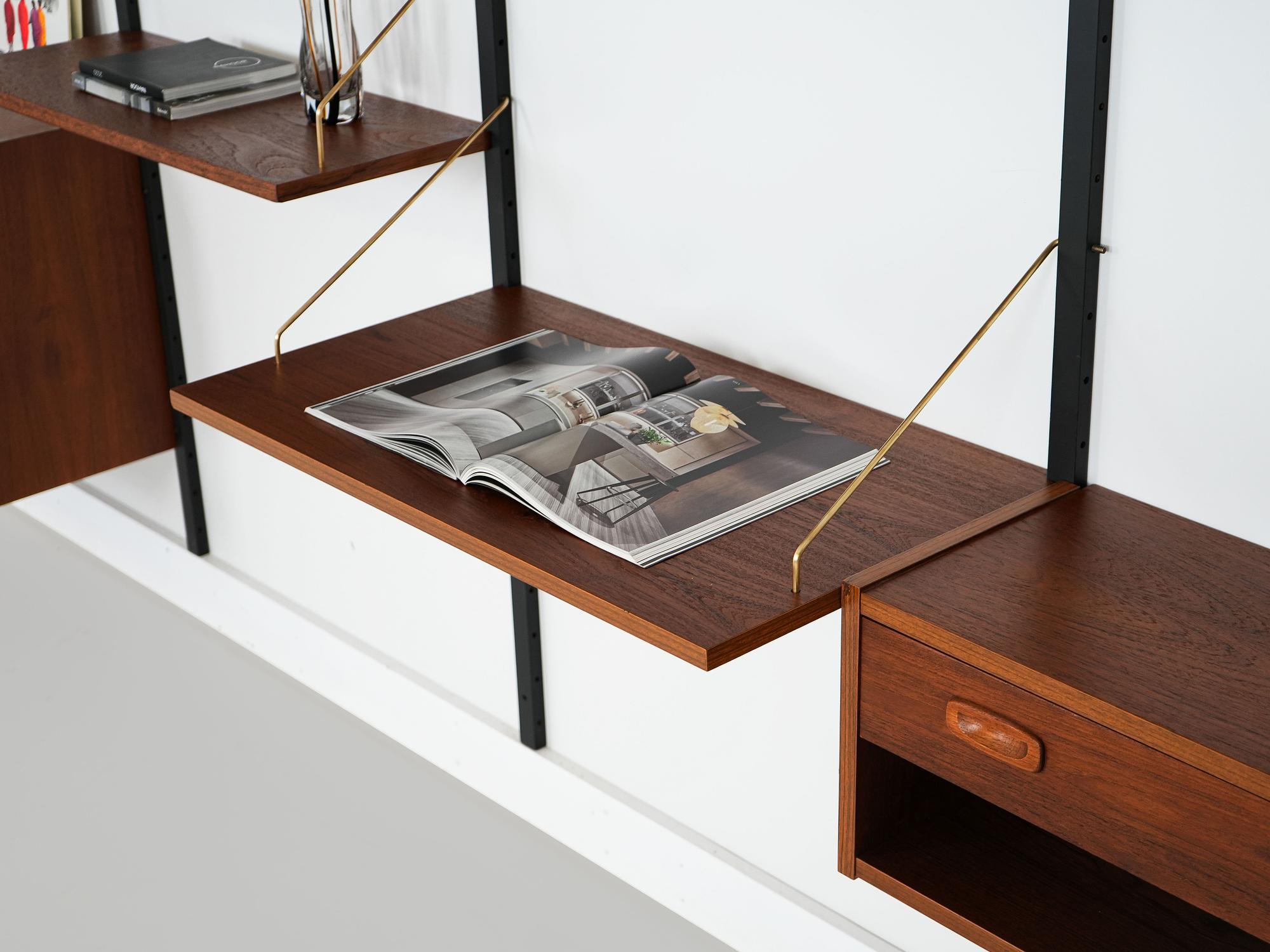 Wall shelf Teak wood 1960s 6