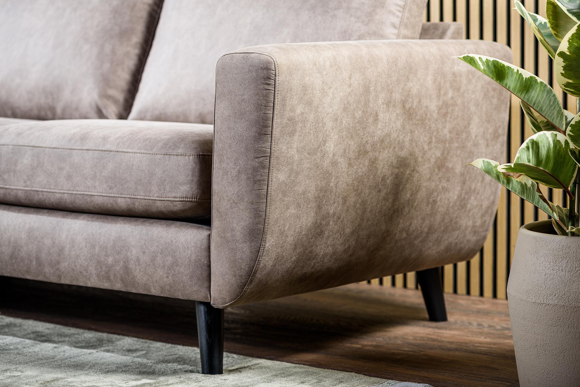 Sofa 3-Sitzer Chaiselongue Links Rechts Braun 11