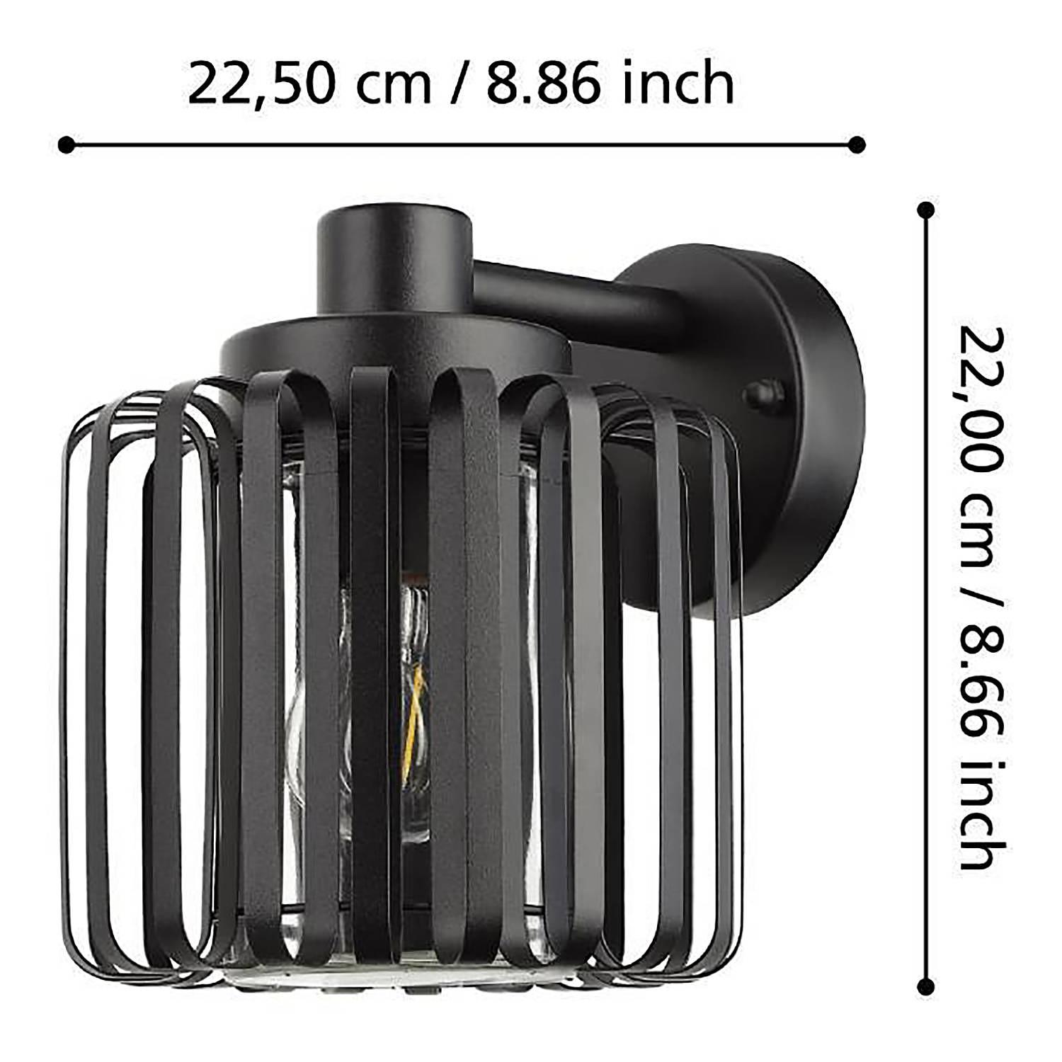 Wall lamp Selinus Steel / Glass 1-light 2