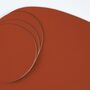 Tischset Ruca Stone 100% Recyceltes Leder Rot 2