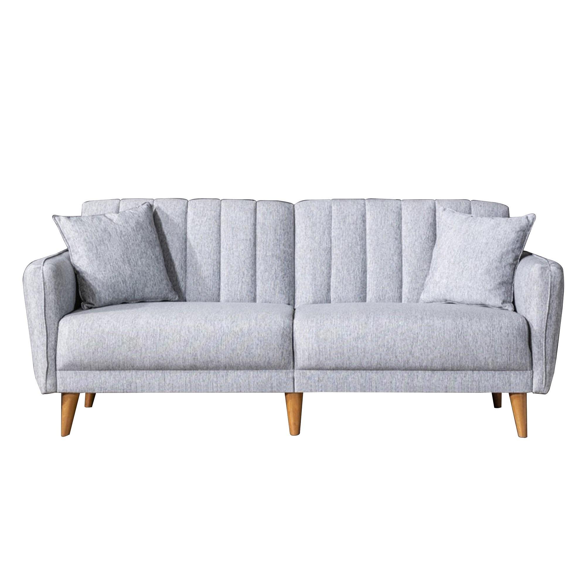 Aqua Schlafsofa 3-Sitzer Grau 0