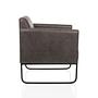 Aruba Retro Loungesessel Kunstleder Grau 5