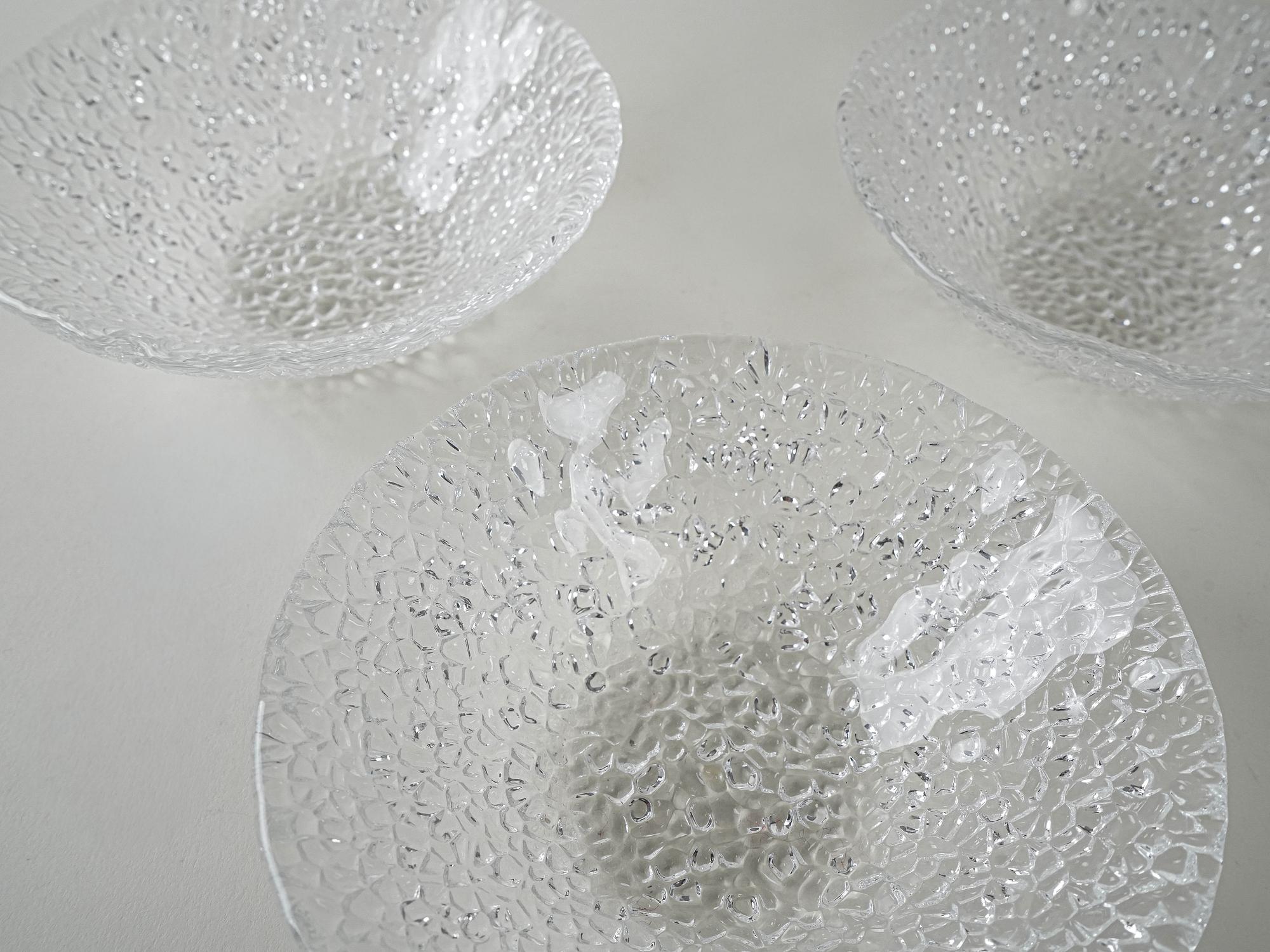 Glass bowls set Transparent 1970s 6