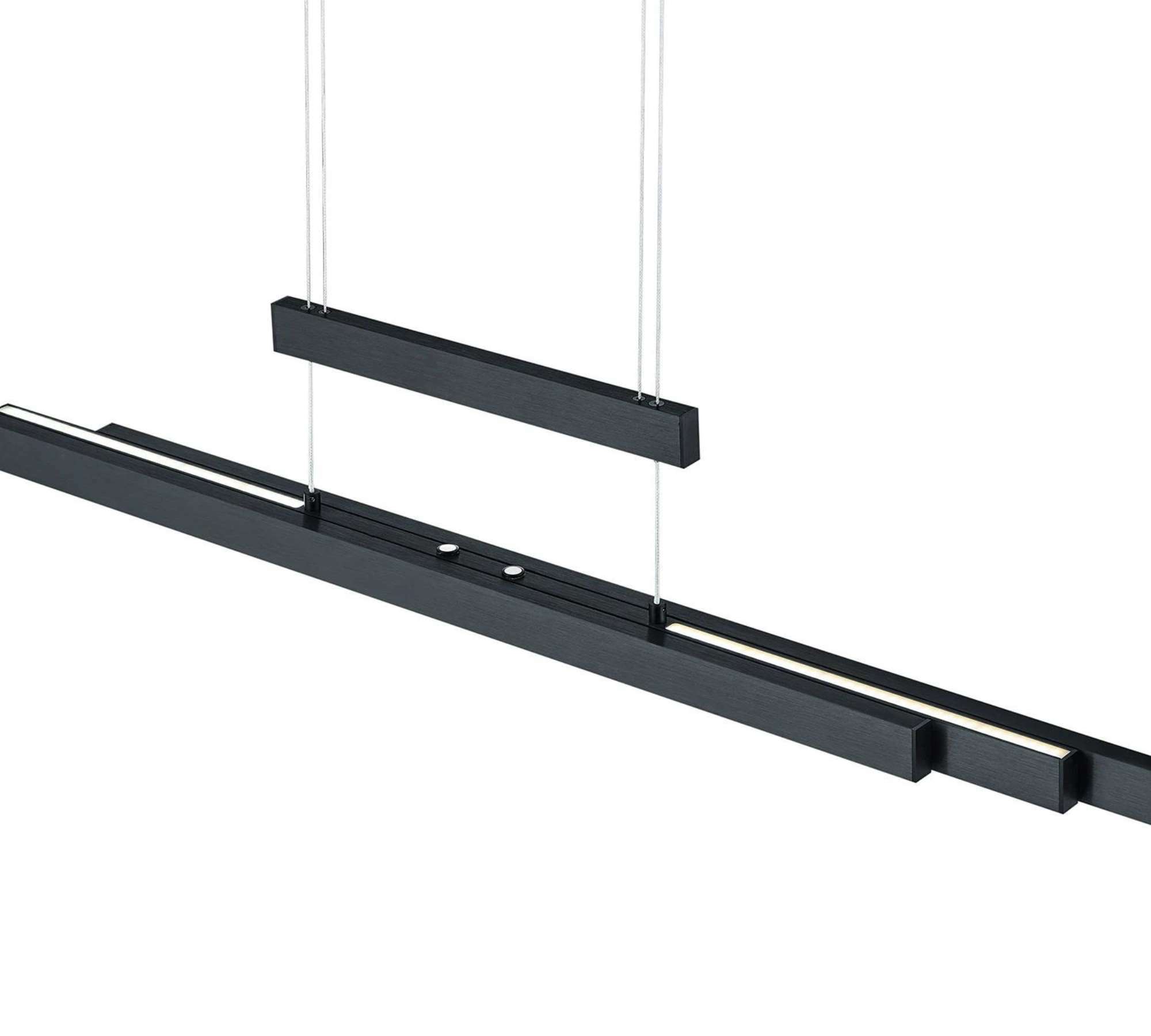 LED pendant lamp 3-light metal black 4