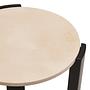 Palermo Runder Beistelltisch Marmorplatte Creme Schwarz 7