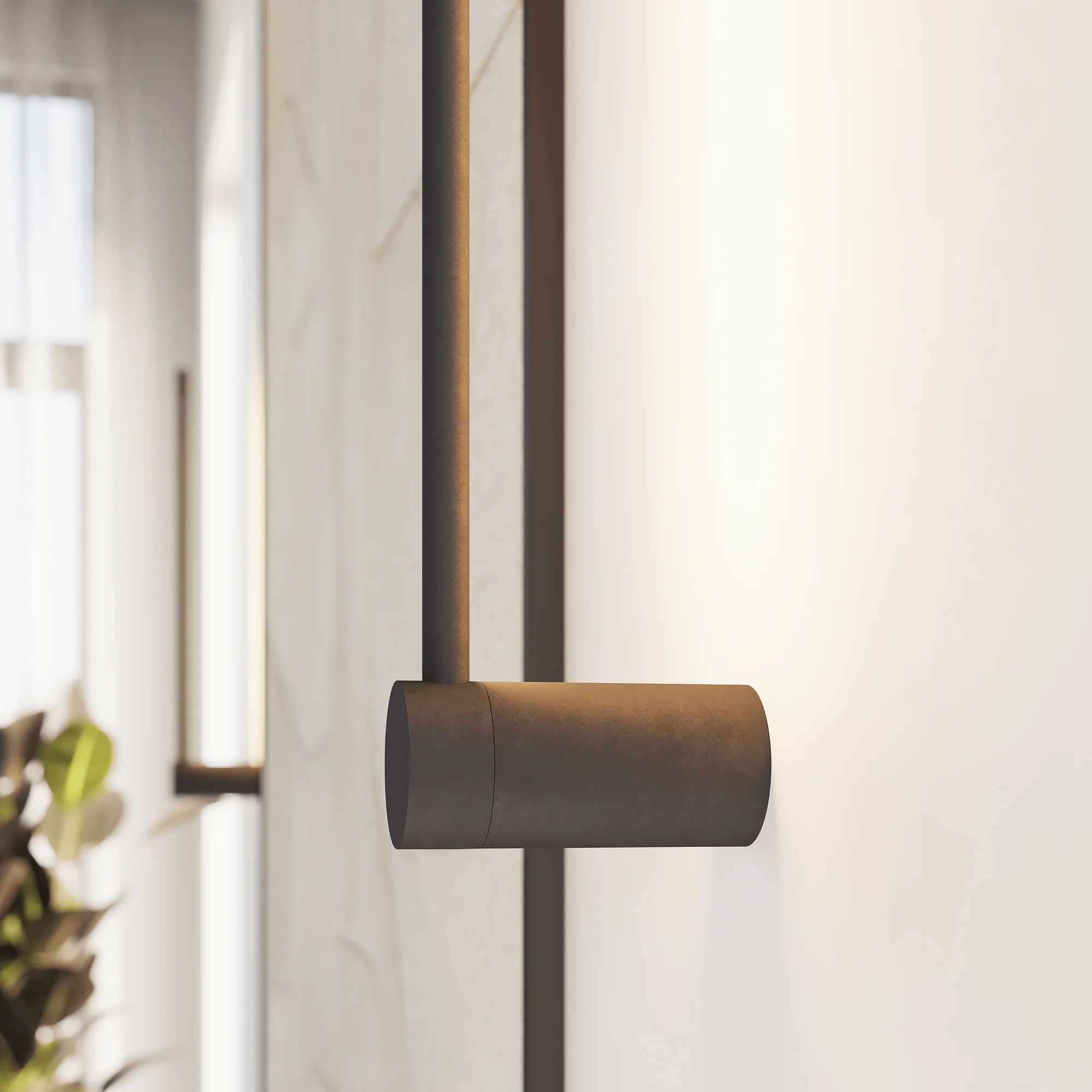 Minimalist LED Wall Lamp PERSEIS Small Black 4