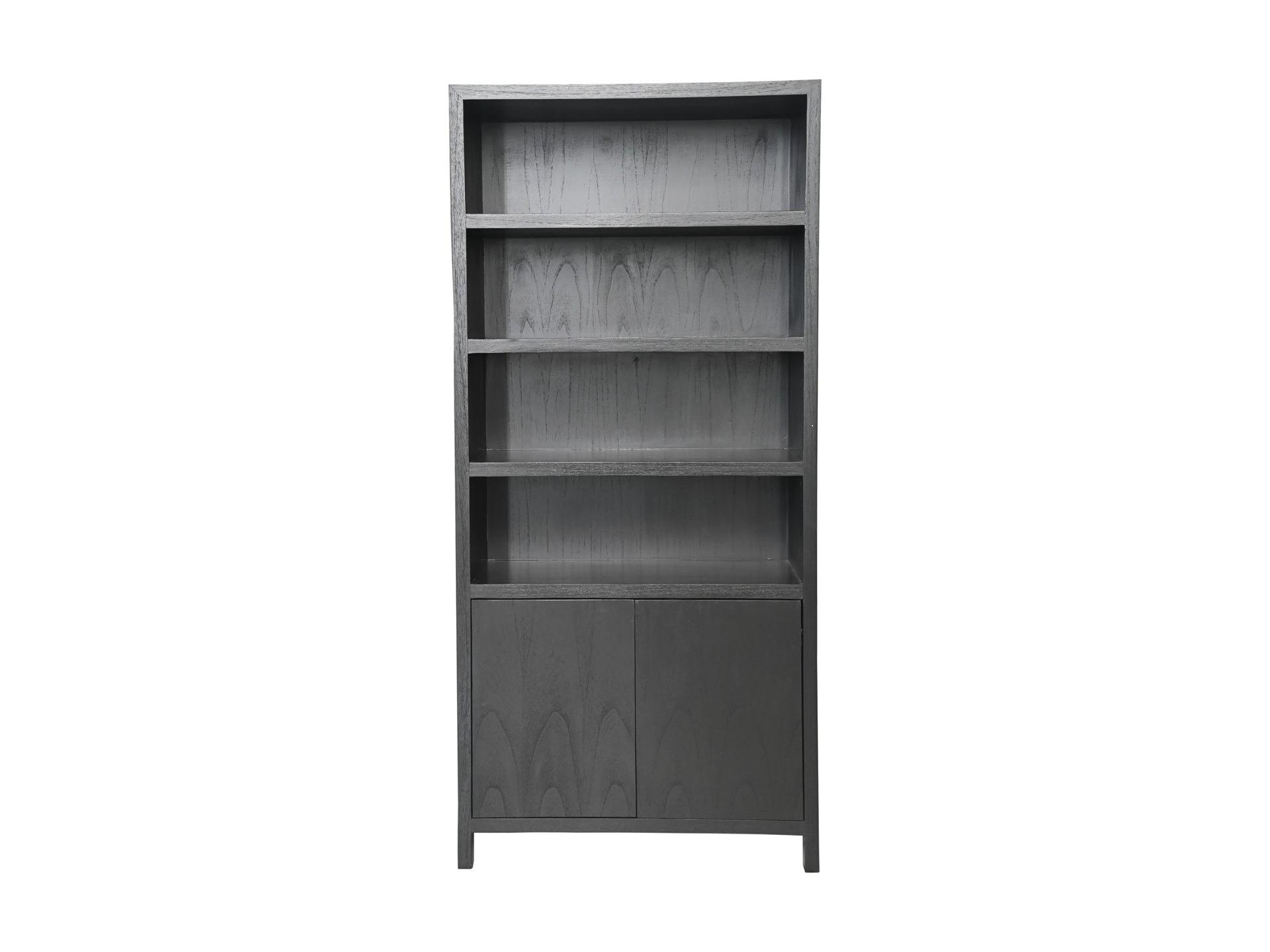 Wandregal Teakholzfurnier Schwarz 0