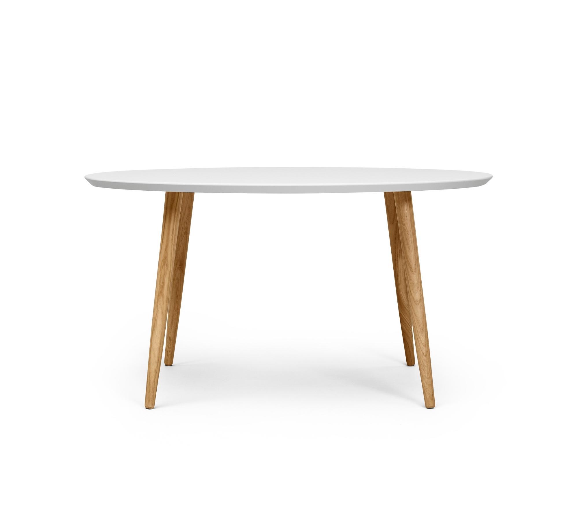 Hubert Couchtisch Weiß Oak Ø 90cm 1