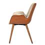 Upholstered Chair Throne White Brown 2