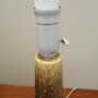 Vintage Table Lamp Ceramic Textile Beige 1960s 5