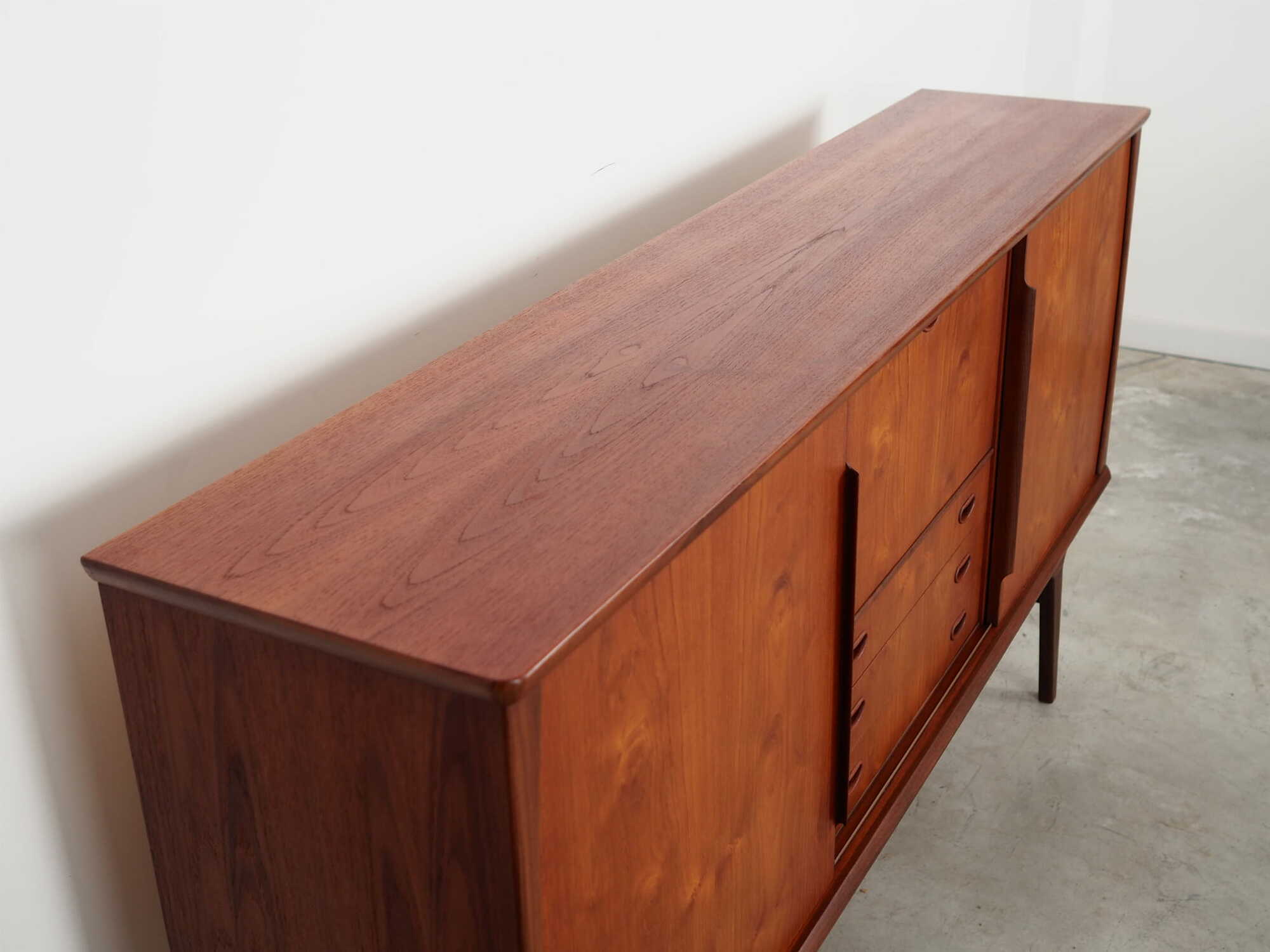 Vintage Highboard Teakholz Braun 1970er Jahre  6