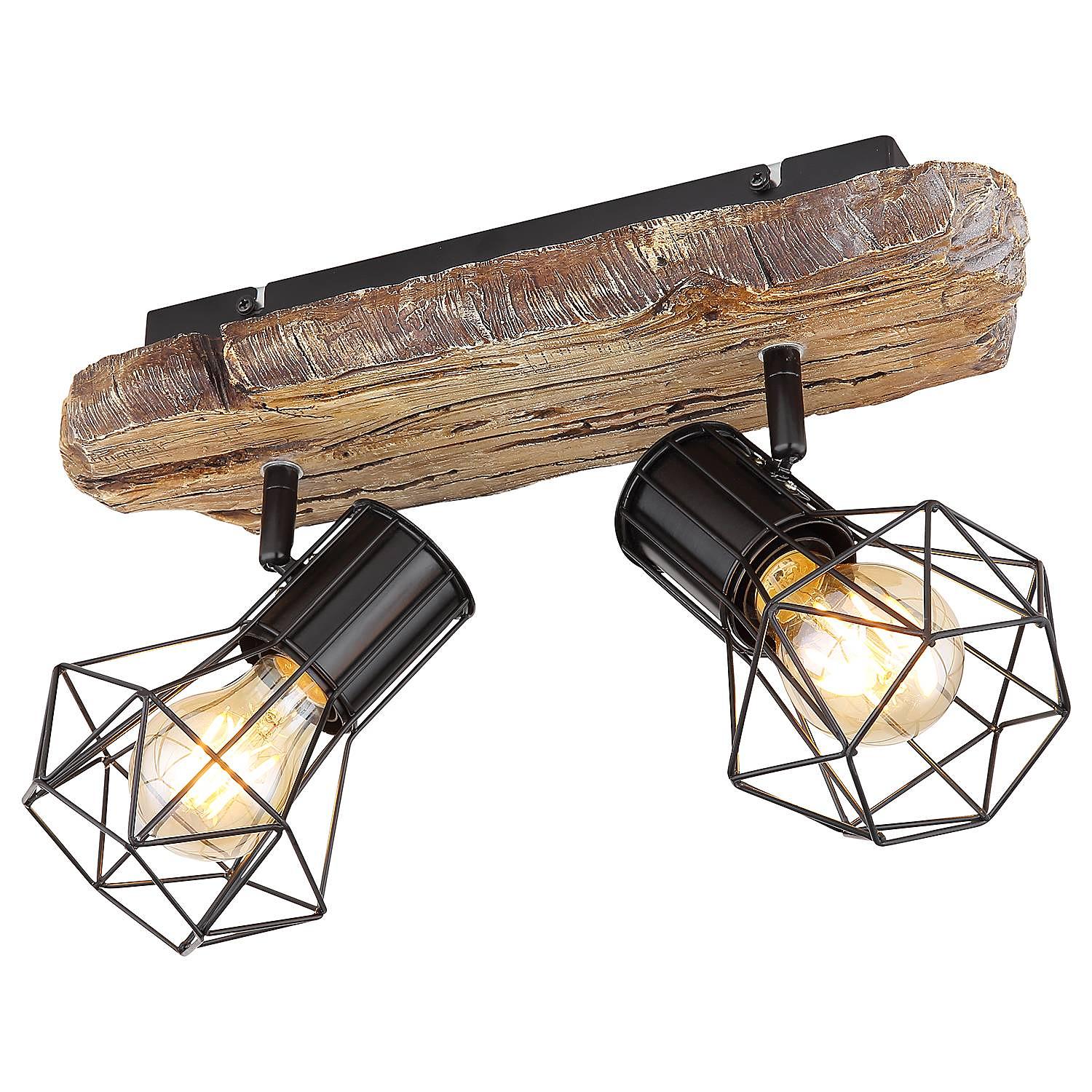 2-Flammig Deckenstrahler Priska Typ B Eisen Acrylglas 1