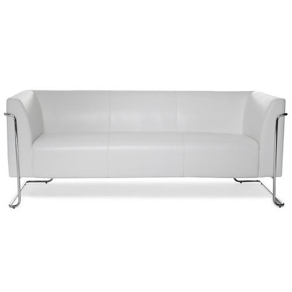 CURACAO Lounge Sofa Faux Leather White 0
