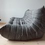 Togo Sofa 3-Sitzer Textil Grau 4