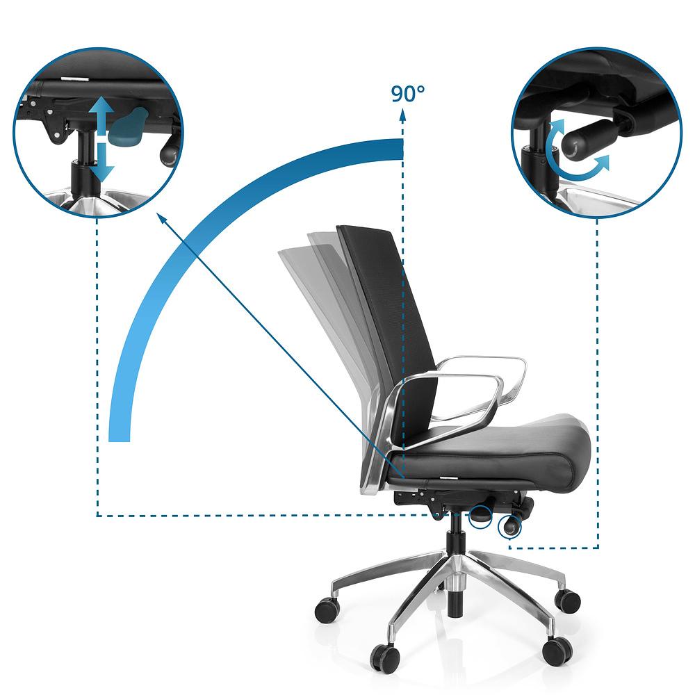 PROVIDER NET Swivel Office Chair with Casters Fabric Black 1