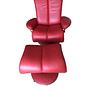 Relaxsessel mit Hocker Leder Rot 2