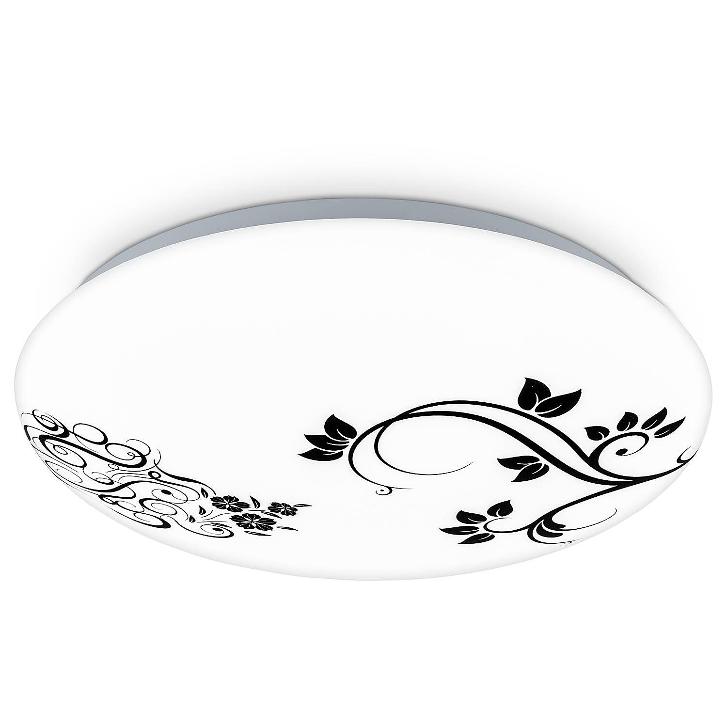 Typical LED ceiling light Plastic White Black 0