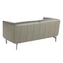 2-seater sofa Leather Grey 6