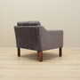 Vintage armchair beech wood velvet grey 1970s 8