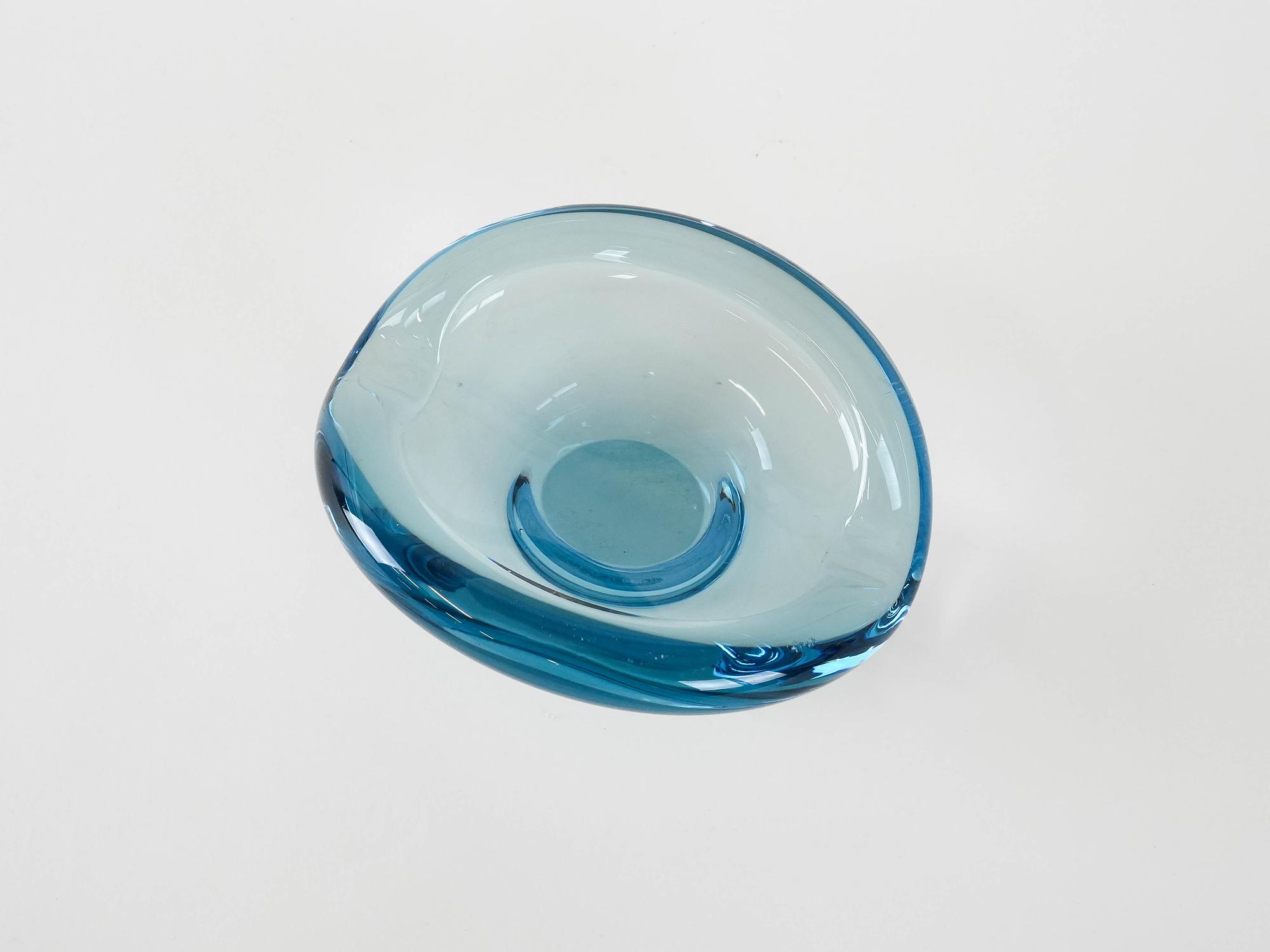 Glasschale Blau 1960er 5