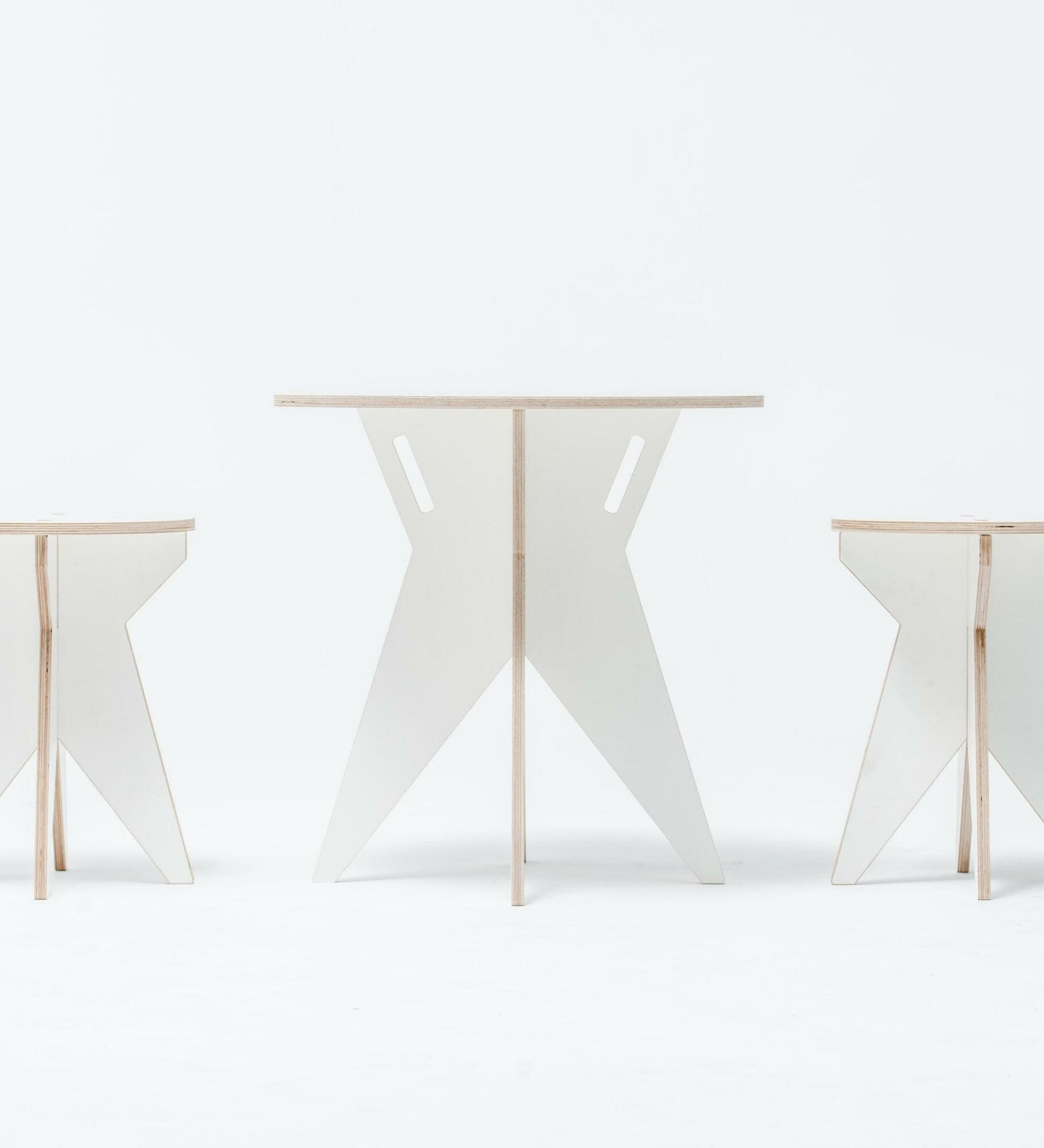 Stool handmade ST White 1