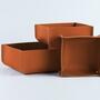 Korb S 100% Recyceltes Leder Braun 3
