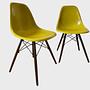 2x Eames Fiberglas Side Chair by Herman Miller Ockergelb 0