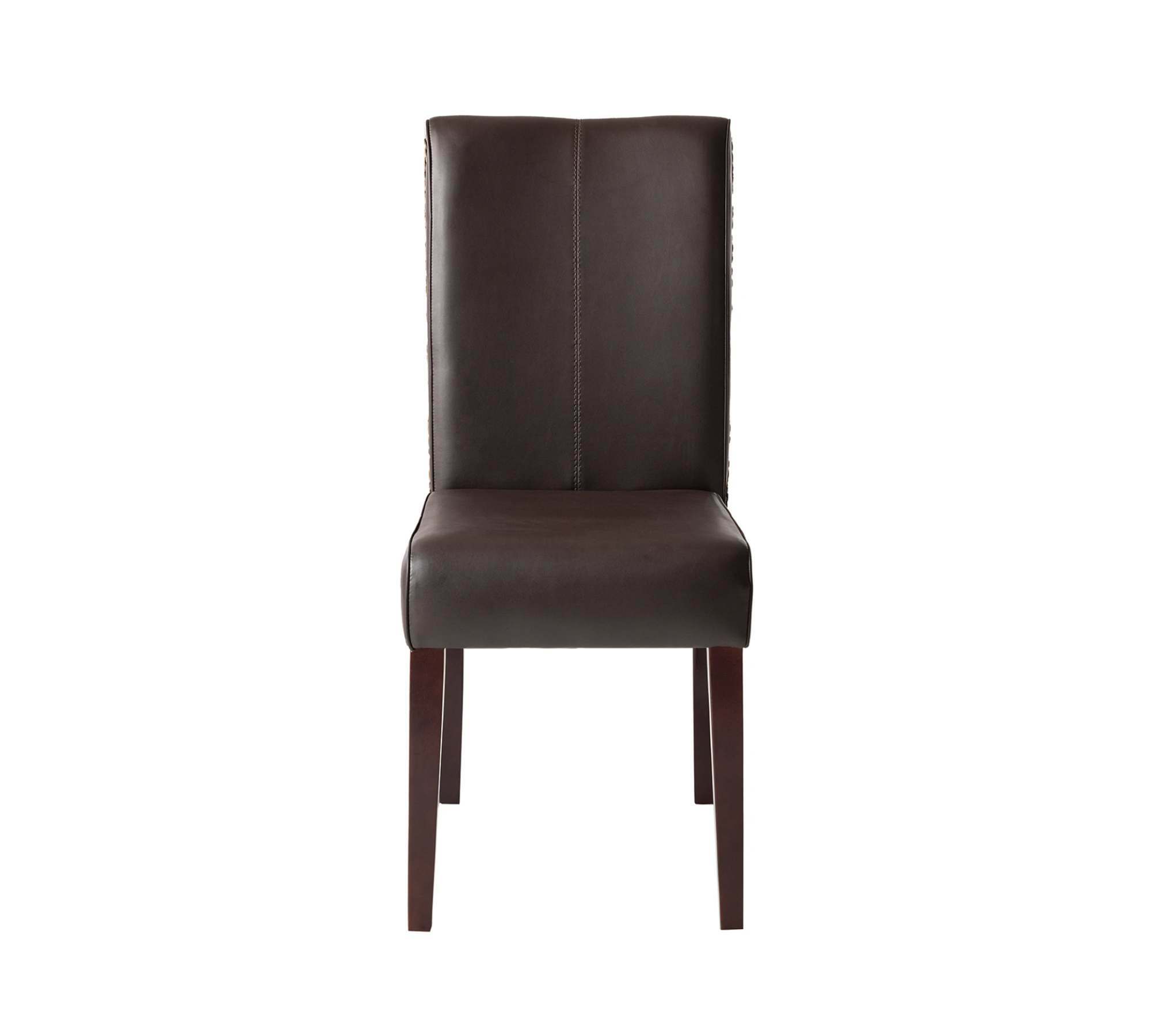 2x Esszimmerstuhl Kunstleder Rattan Braun 1