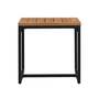 Hocker Akazienholz Stahl Schwarz Braun 2