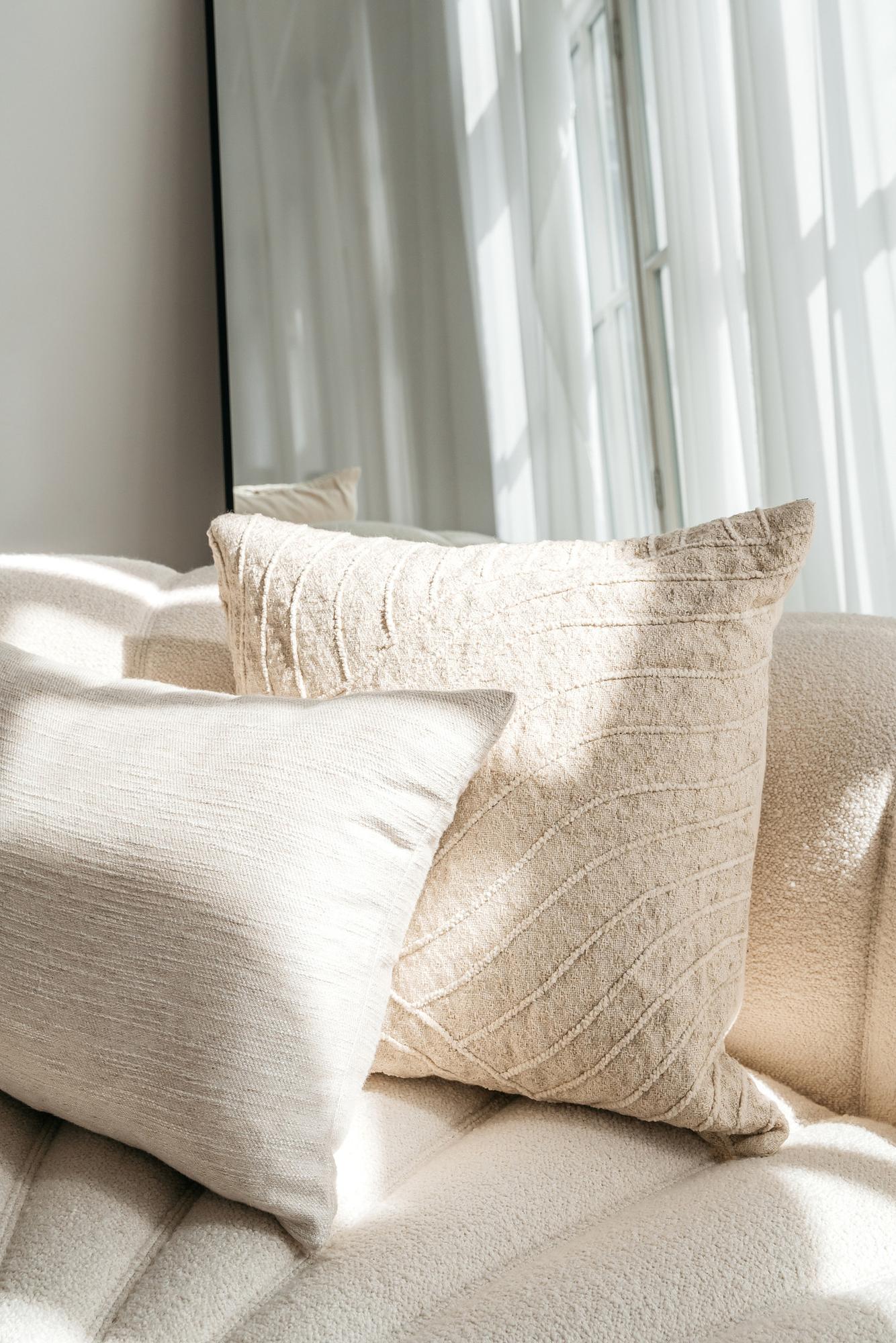 Cotton Cushion Cover Lynn Cream 1