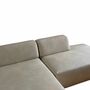 Pyllow Sofa Récamiere Links Kunstleder Creme Weiß 1