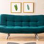Misa Small Sofa 3-seater petrol green 2