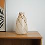Glasvase Beige 1970er Jahre 7