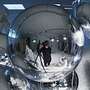 Mirror Ball LED Pendelleuchte Kunststoff Metall Silber 1