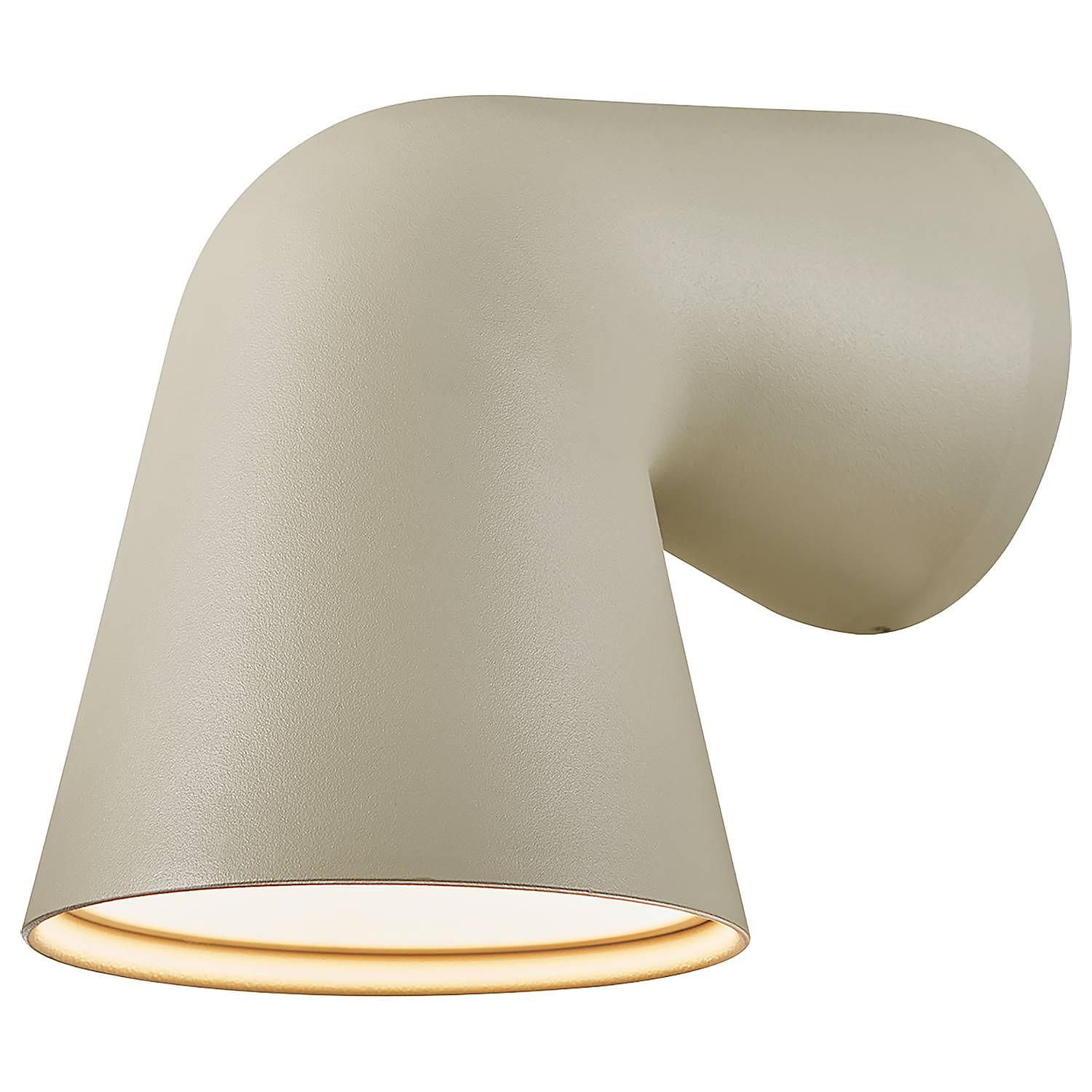 1-Flammig Front Single Wandleuchte Aluminium Beige 0