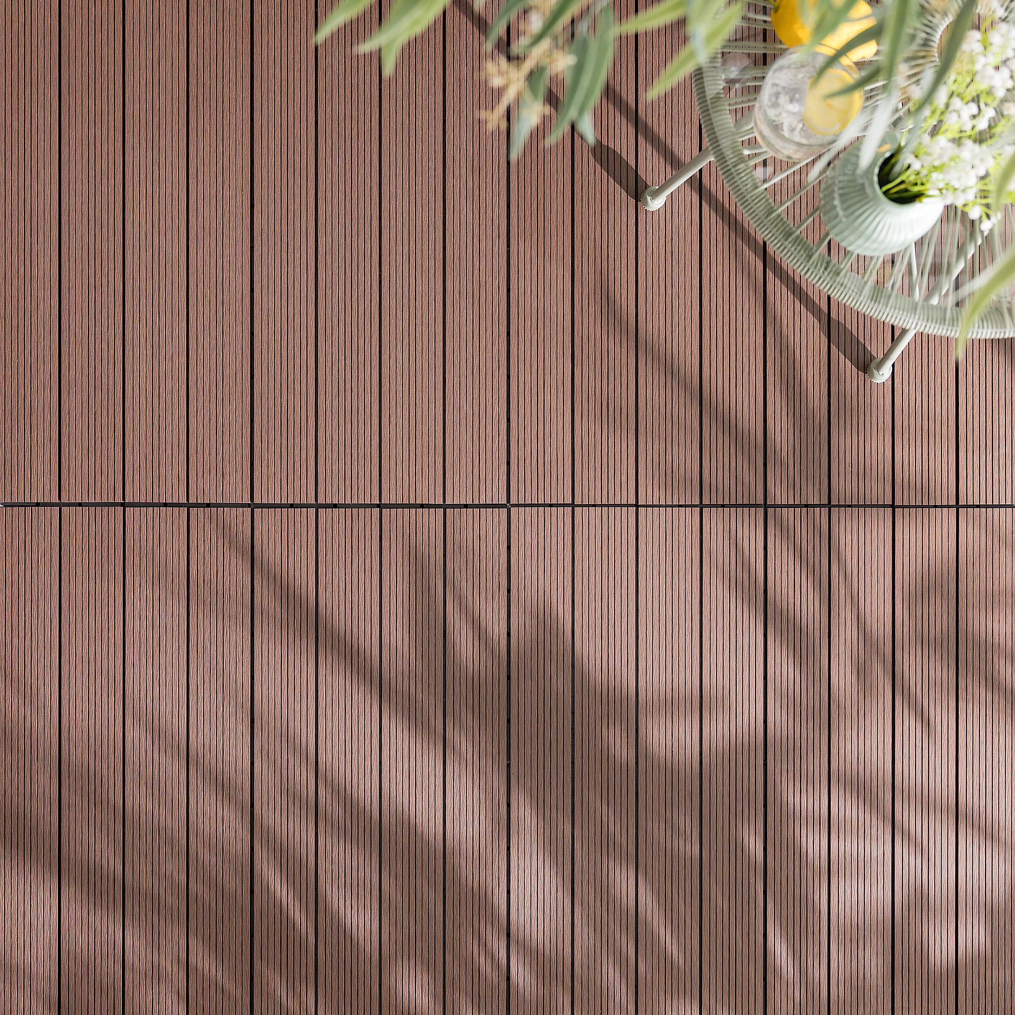 Terrassenfliese Thish 6er-Set Braun 2