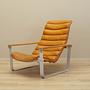Lounge Chair Metal Leather Orange 1960s 2