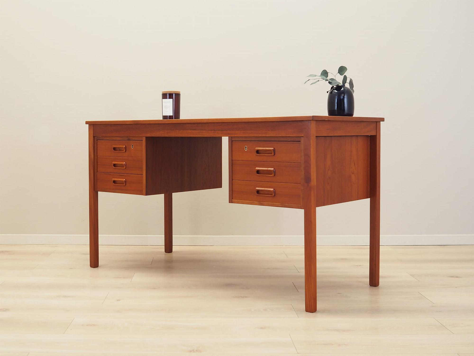 Schreibtisch Teakholz 1970er Jahre 2