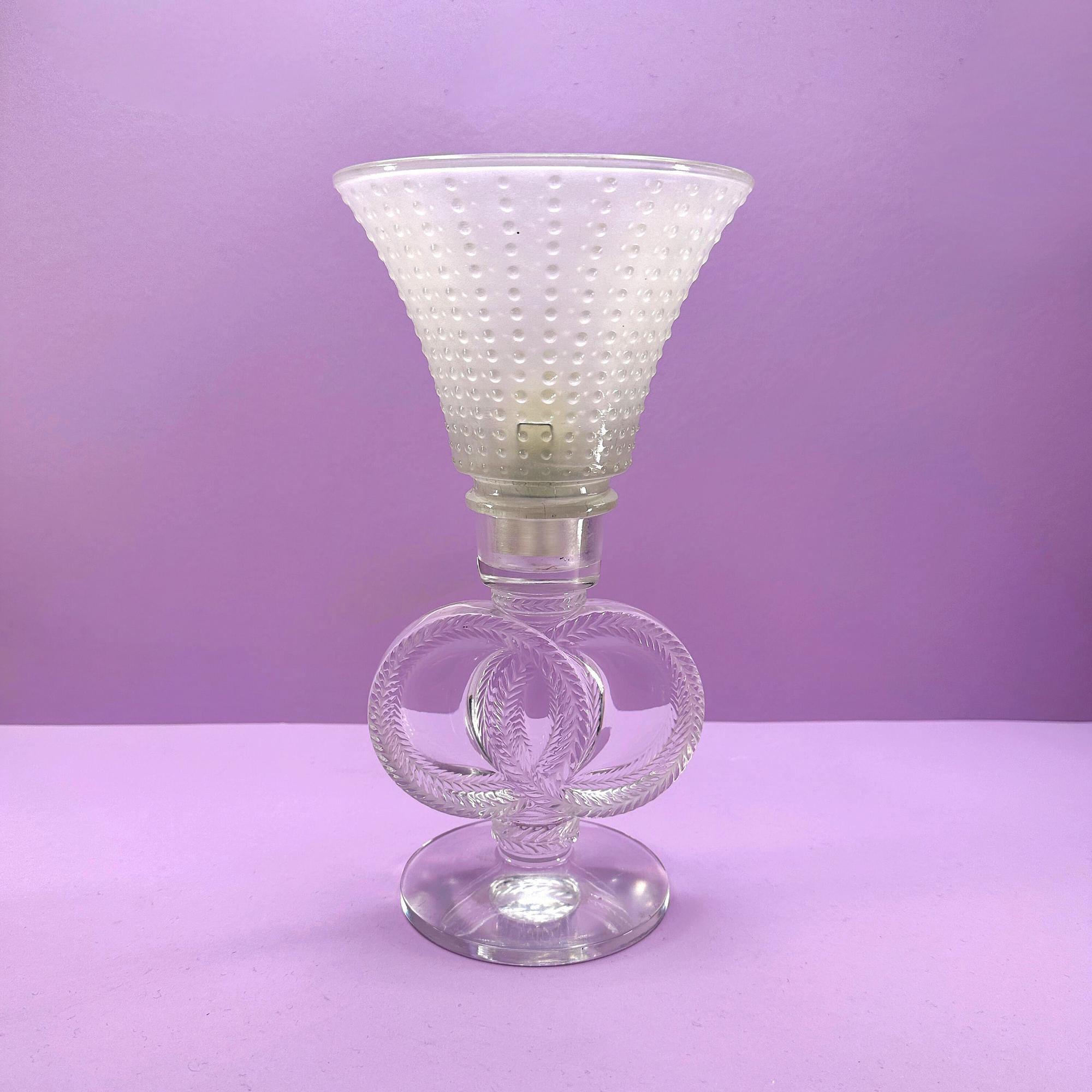 Vintage Swirl Tischlampe Muranoglas 1960er Jahre 0