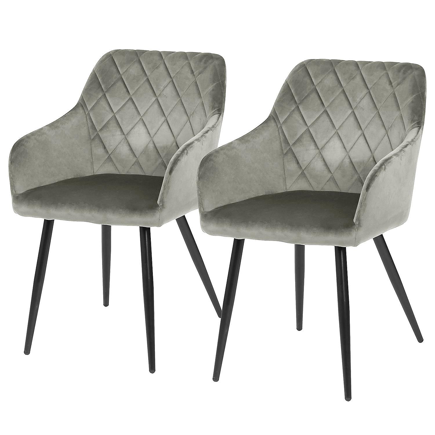 Omure Armlehnenstuhl 2er-Set Grau 0