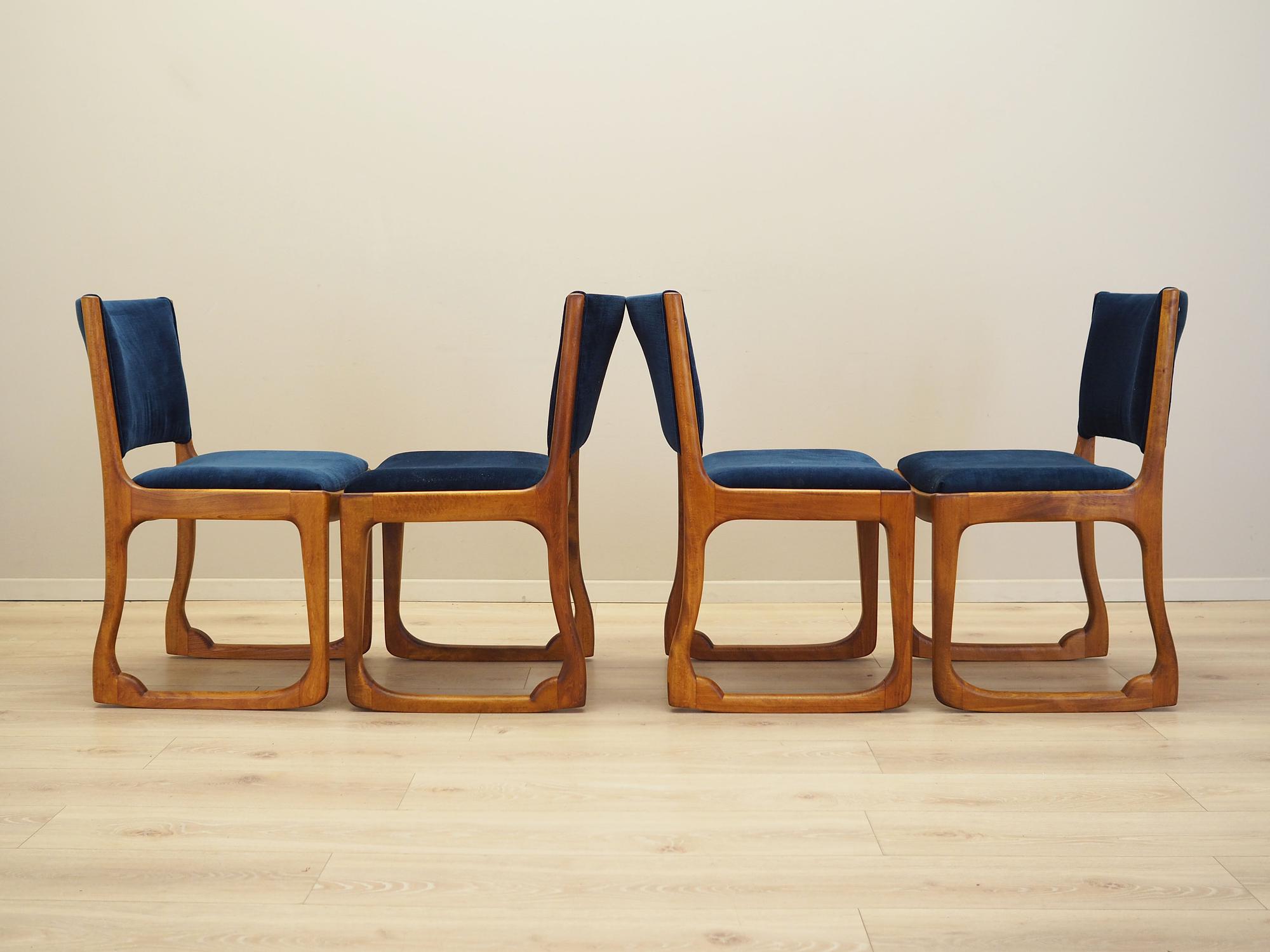 4x Dining chair Beech wood 1950s 14