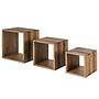 x3 Wandregal TAMATI Pinie massiv 1
